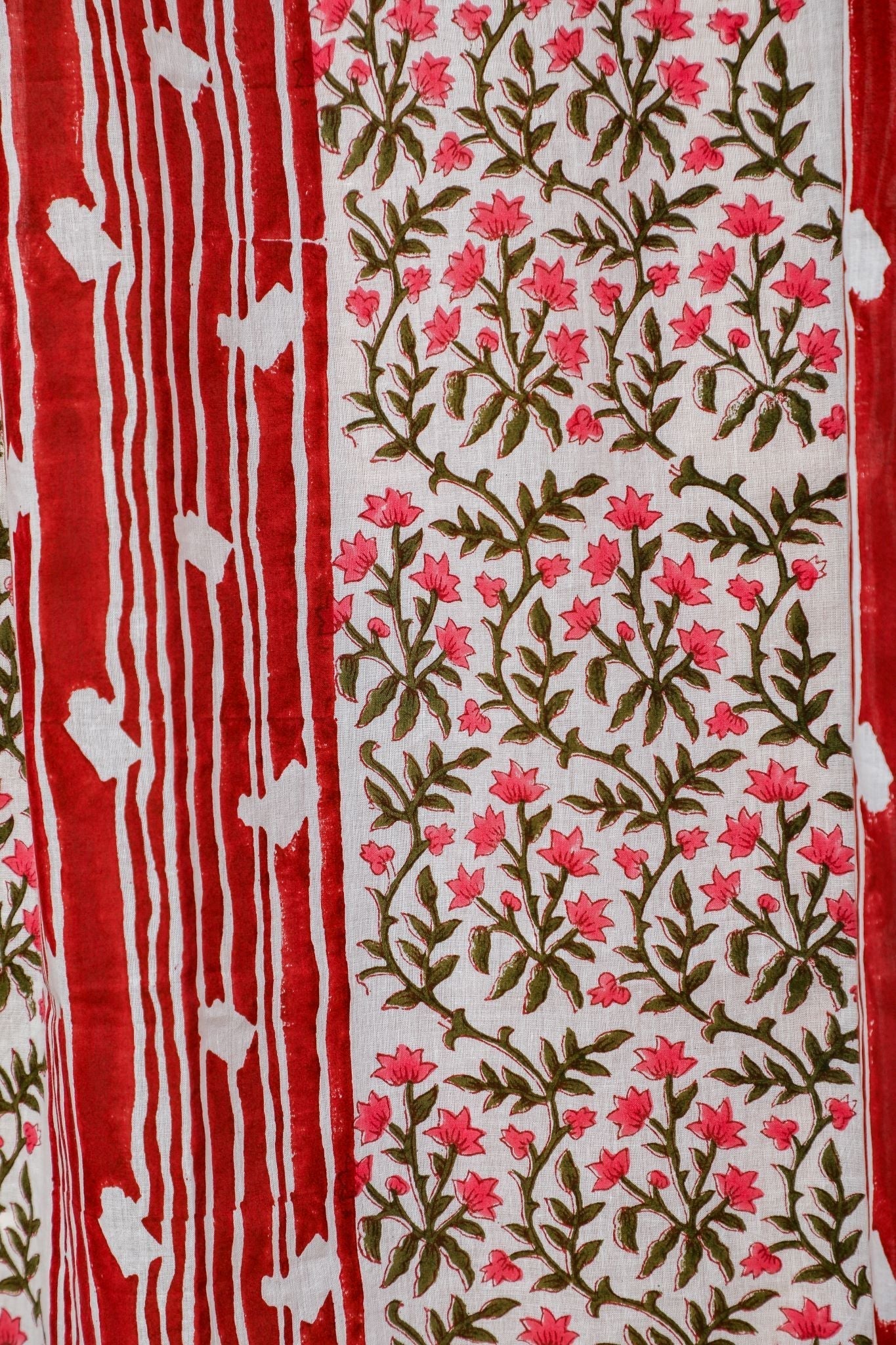 Haven Glazing Handblock Printed Cotton Window Curtain