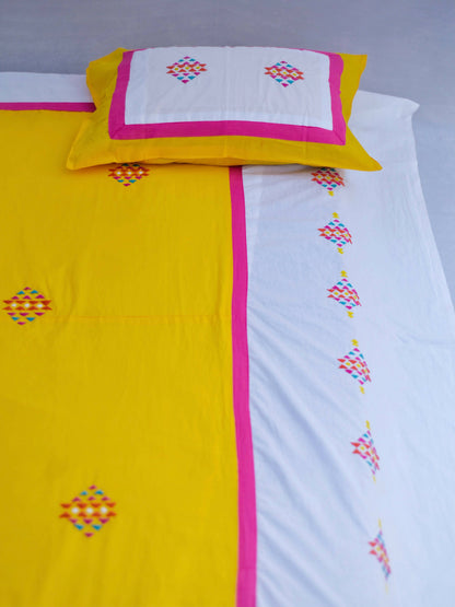 Barfi Embroidered Bedsheet