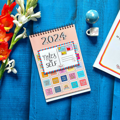 Notes to Self' | 2024 Desk Calendar + FREE stickers