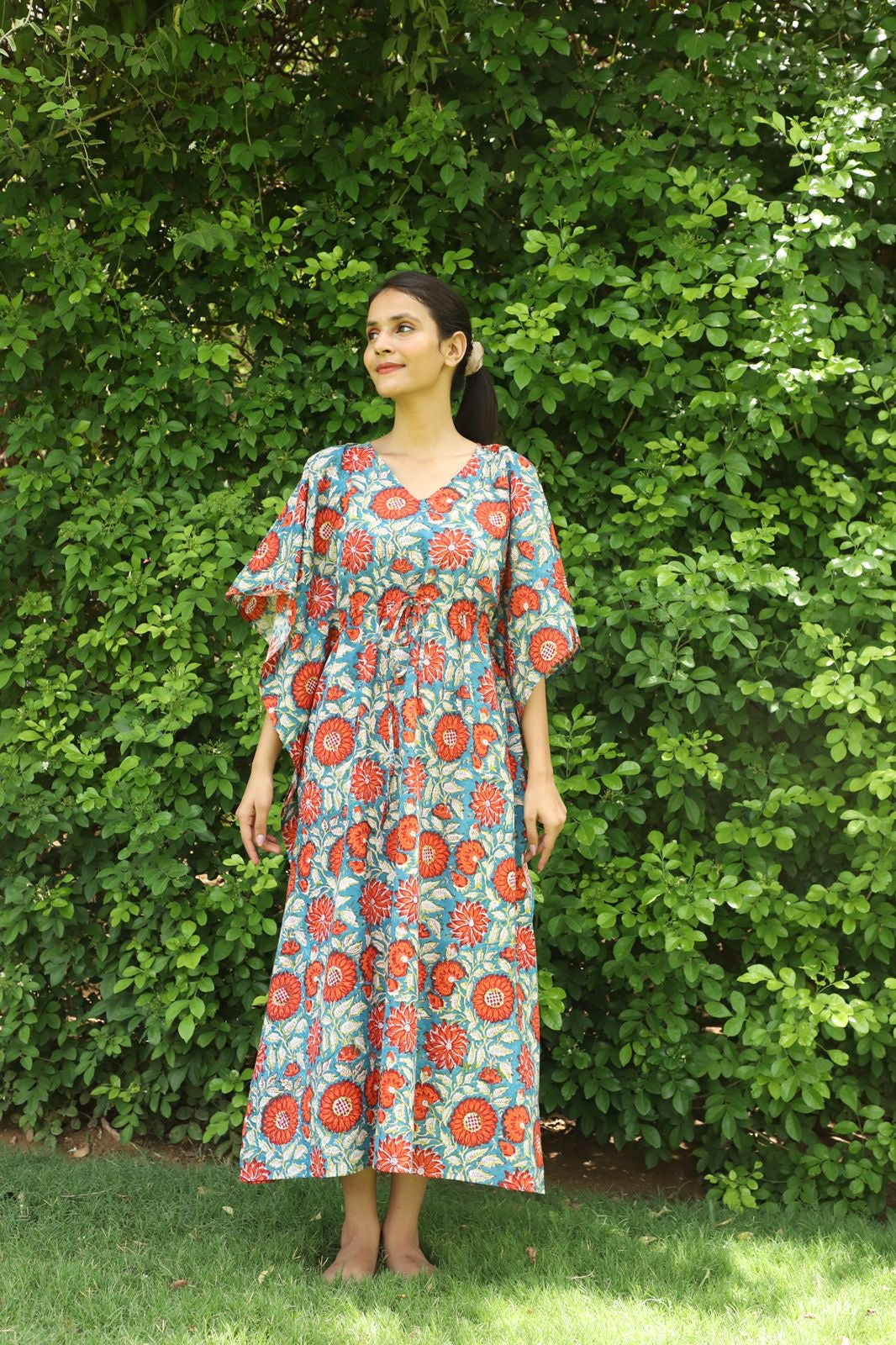 Blue Mist Ankle Length Kaftan