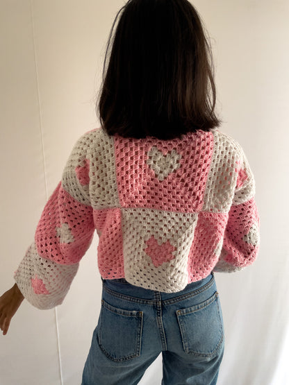 Heart Patchwork Cardigan