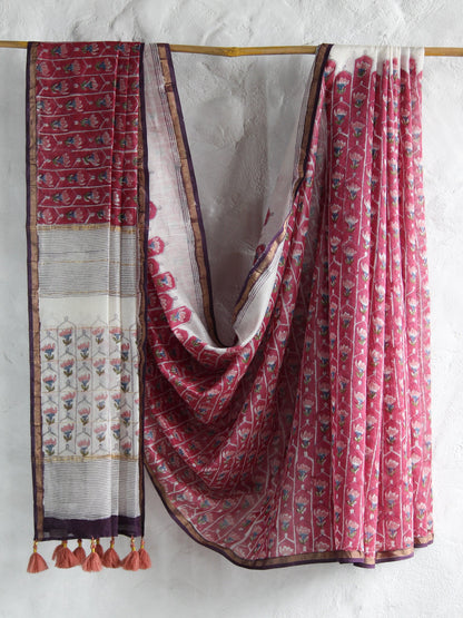 Mulberry - Chanderi Saree