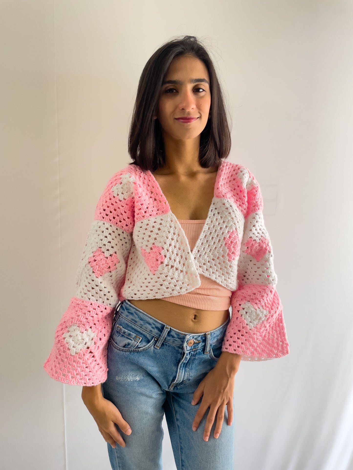 Heart Patchwork Cardigan