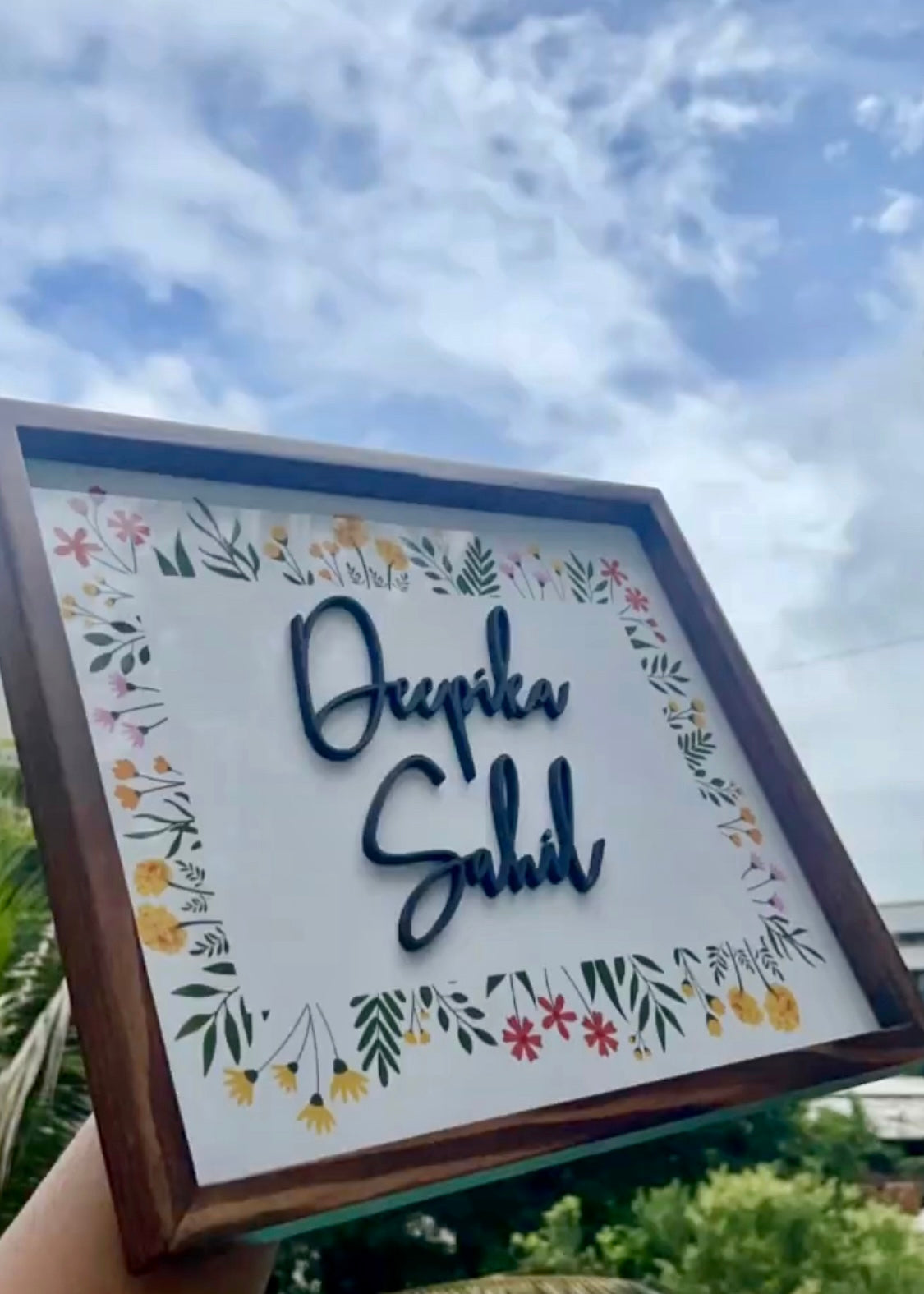 Floral Bliss Name Sign