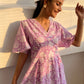 Sunshine Hand Block Printed Frill Sleeve Cotton Dress