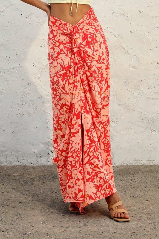 Red Blossom Skirt
