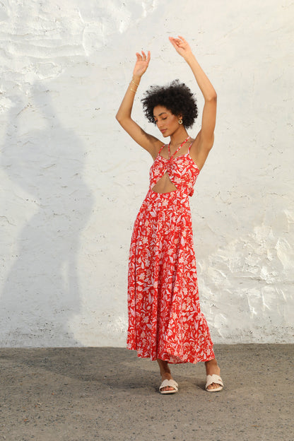 Red Temptation Maxi Dress