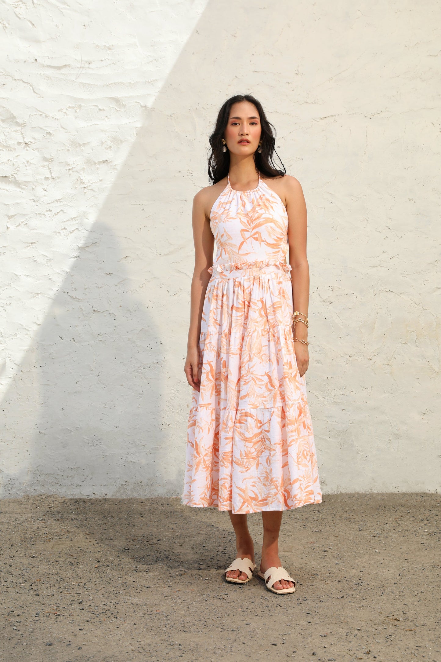 Orange Halterneck Dress