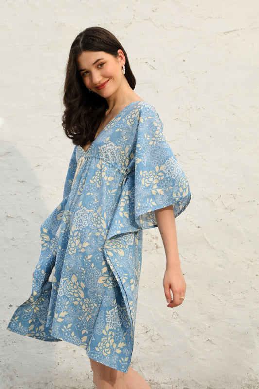 Blue Breeze Kaftan Dress