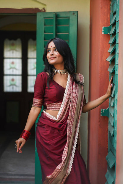 Joyful Maroon Blouse