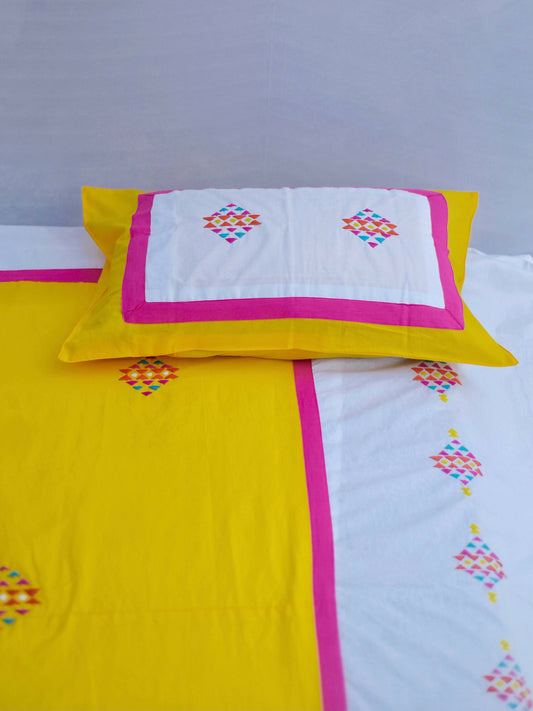 Barfi Embroidered Bedsheet