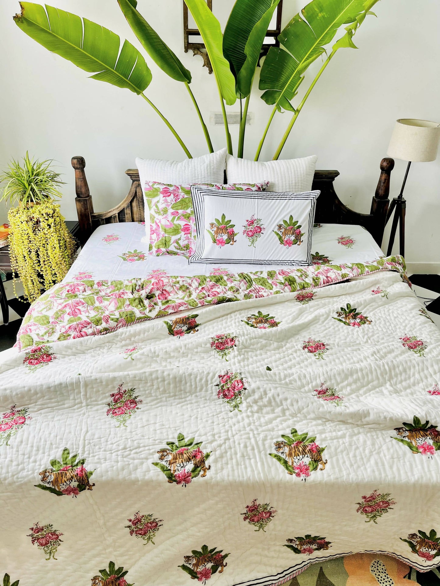 Sherni Hand Block Printed Cotton Bedding Set