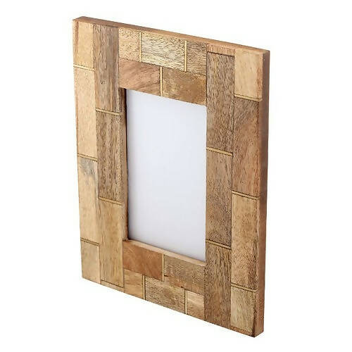 Photo Frame Wood Brass Inlay