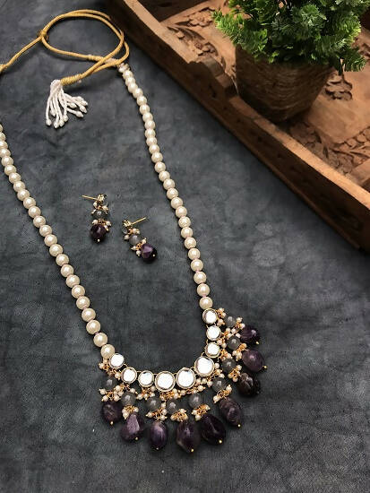 Stone and Kundan Long Necklace