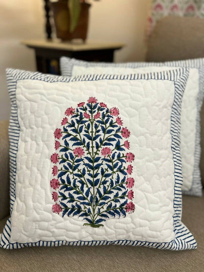 Quilted Cushion Cover| Ethnic Elegance