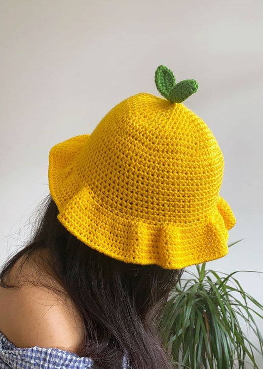 Lemon Bucket Crochet Bucket Hat