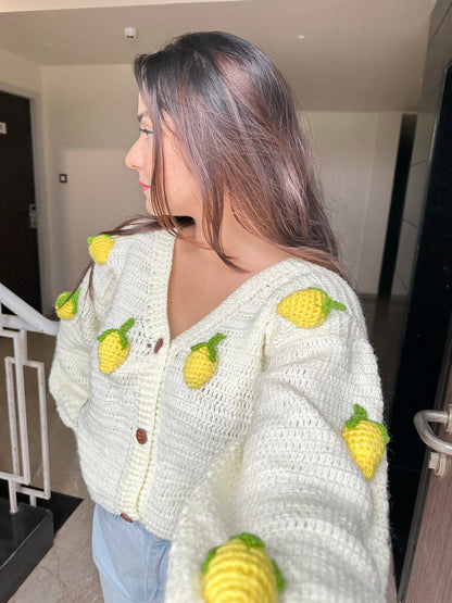 Lemon Love Crochet Sweater