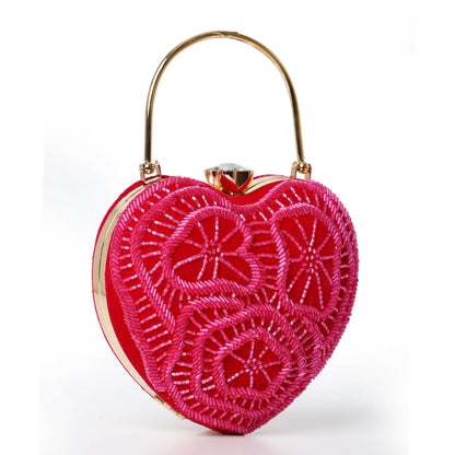 Heartfelt Pink Clutch: Chic Romance