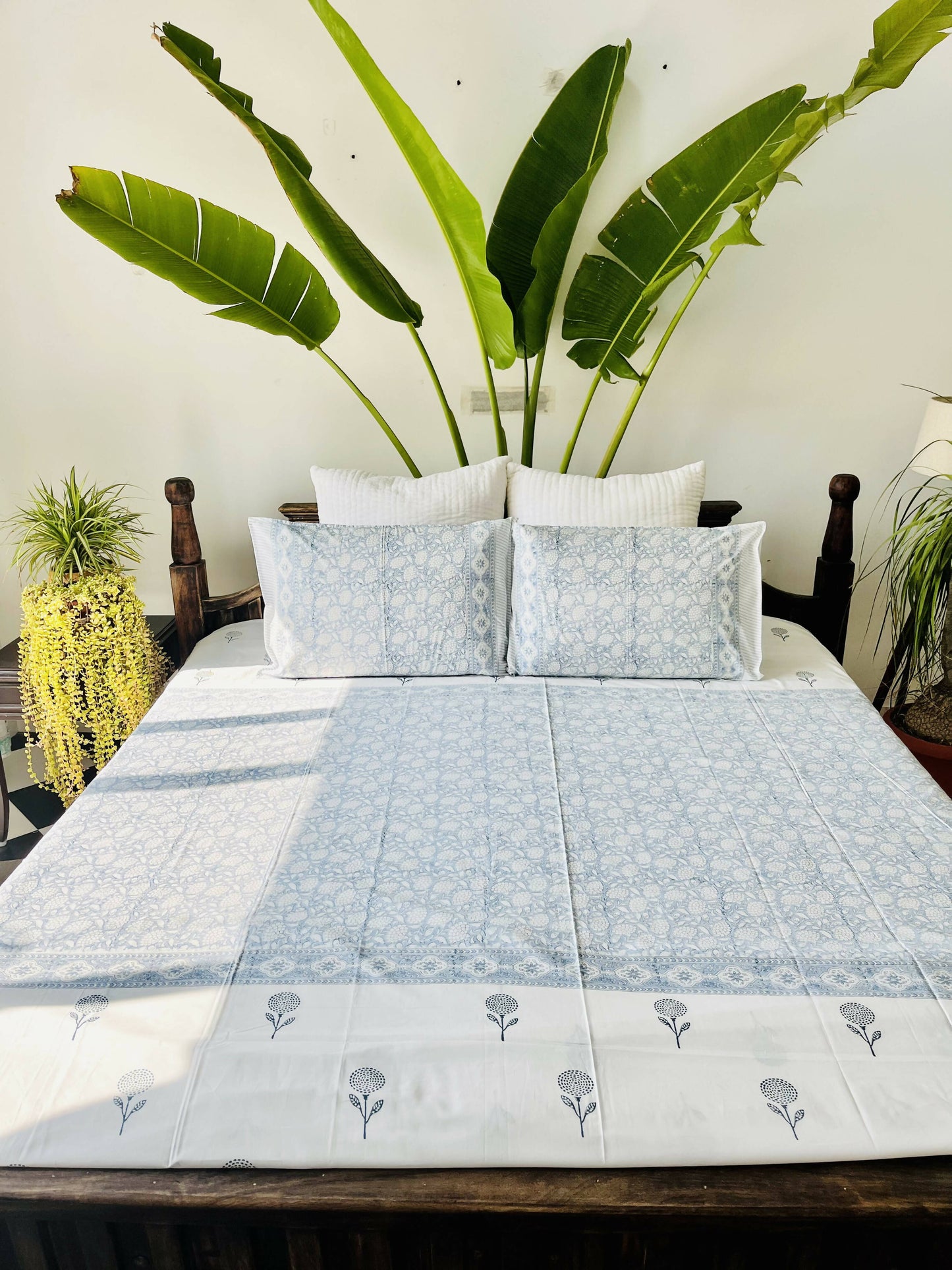 Aasma Block Printed Cotton Bedsheet