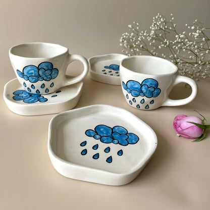 Rainy Cloud Cup Saucer Set