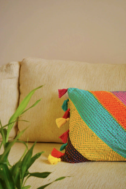 Banjaran Kantha Cushion