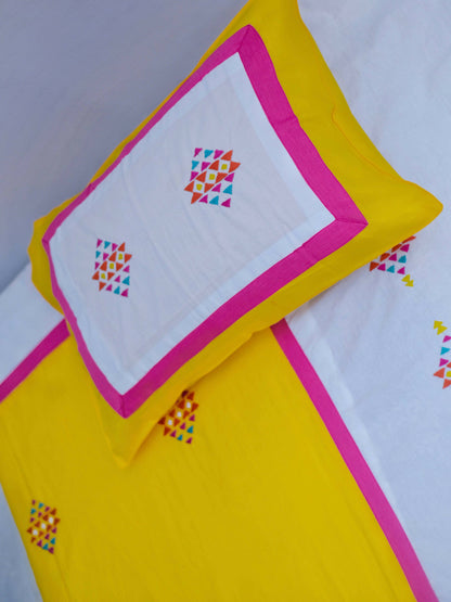 Barfi Embroidered Bedsheet