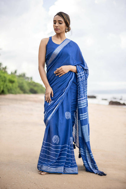 Conchas Linen Saree