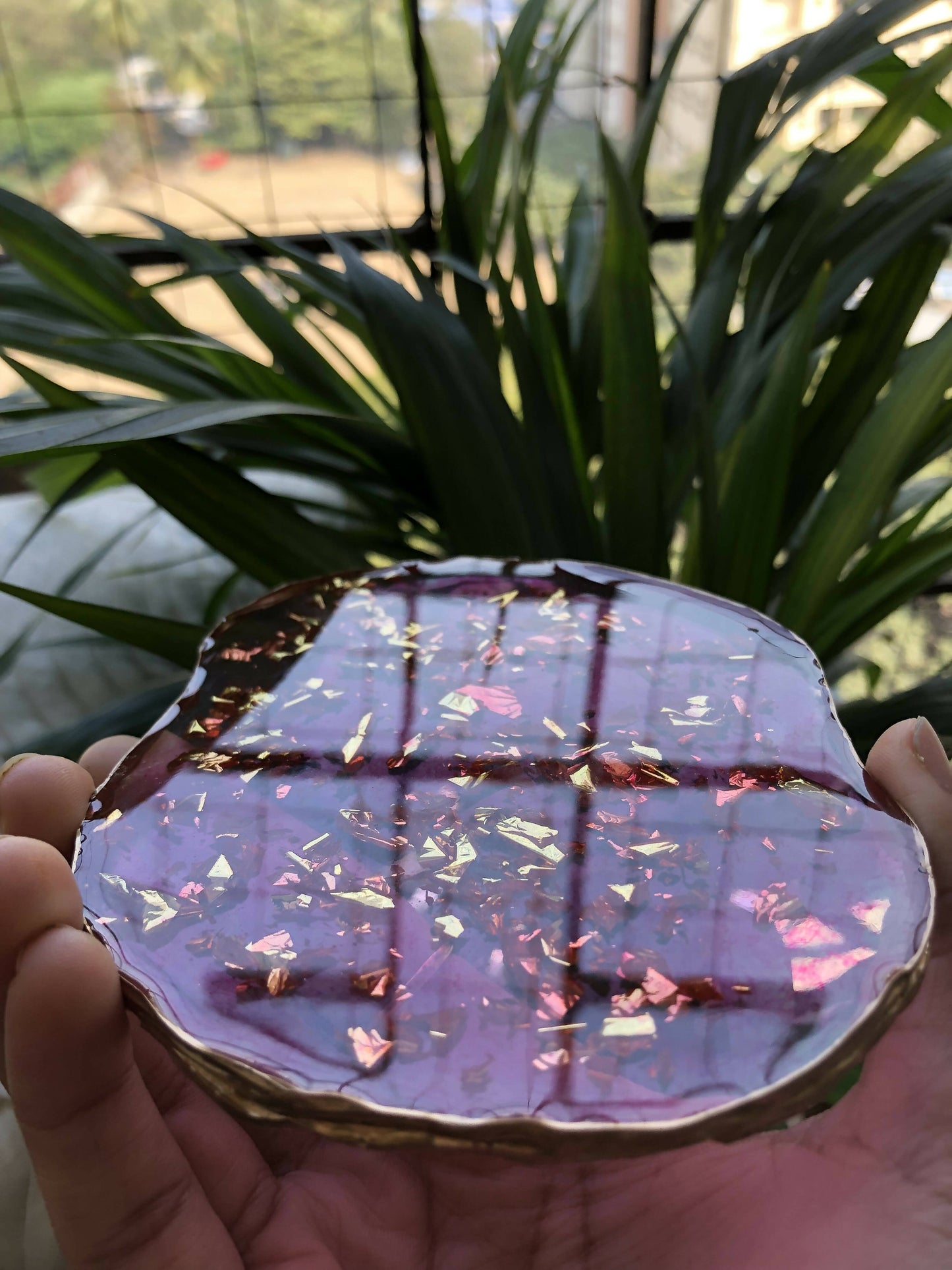 Pink Clear Coaster