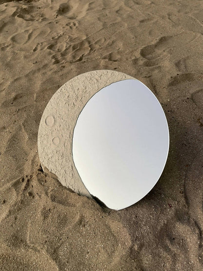 Beige Moon Mirror