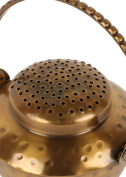 Minimalistic Patterned Golden Tealight Holder