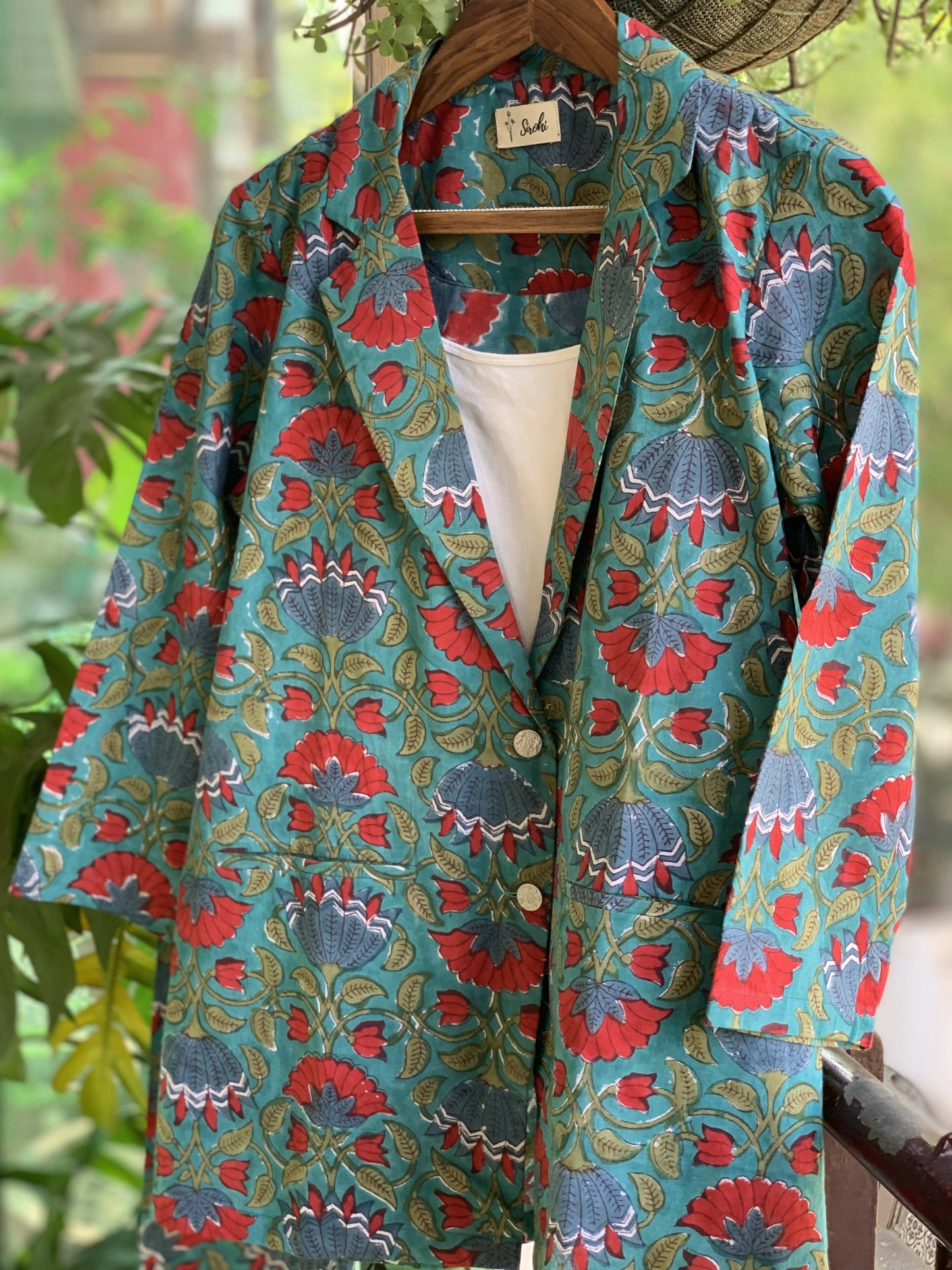 Sea Green Power Suit Blazer + Pants Set