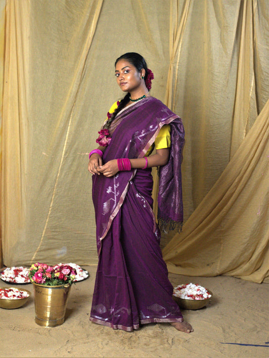 Mrinmayi Handwoven Jamdani Saree