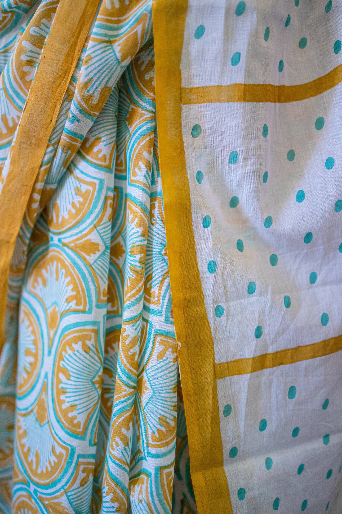 Pankha Mul Cotton Yellow Saree