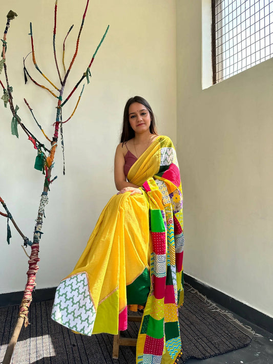 अतरंगी Saree Yellow