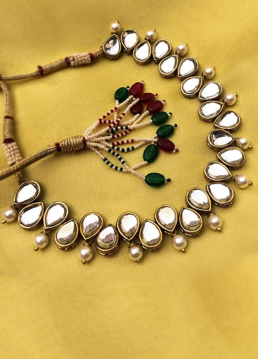 Kundan and Pearl Necklace - Small