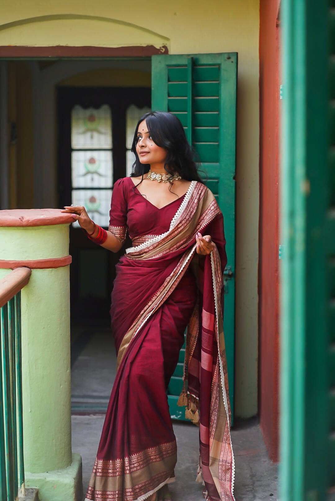 Joyful Maroon Blouse