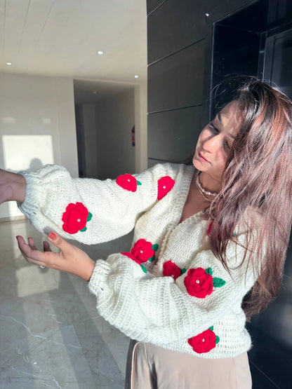 Rose Crochet Sweater