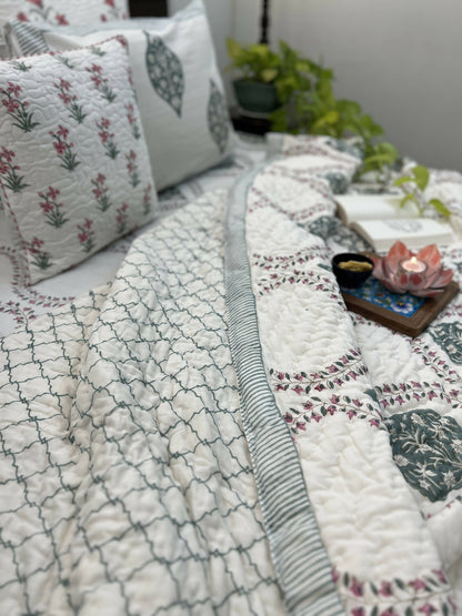 Reversible Hand Block Quilt | Grandeur