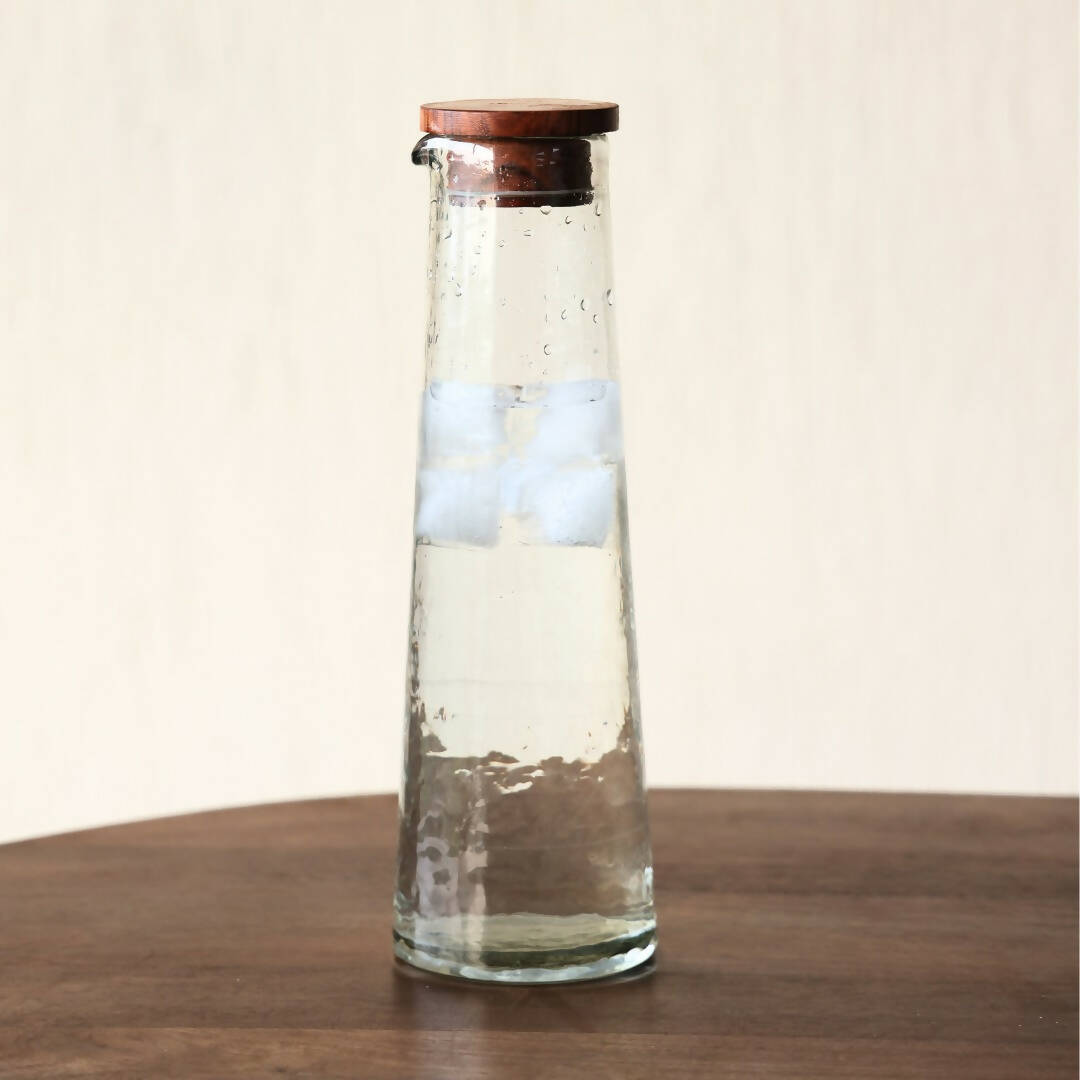 Hammered Glass Carafe