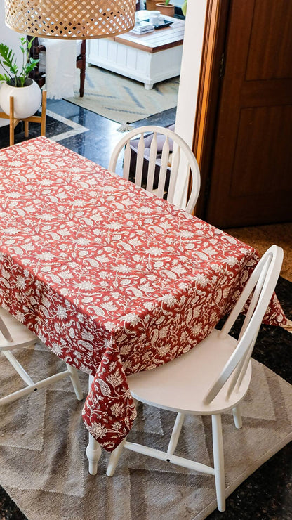 All Over Red Wipeable & Anti-slip Tablecover - RECTANGLE