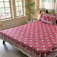 Blooming Pink' Handblock Printed Cotton Bedsheet