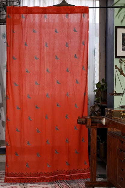 Dawning Pastel Handblock Printed Cotton Door Curtain