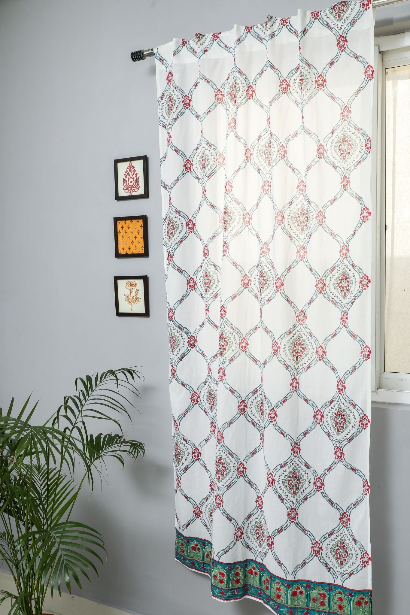 First Impression Handblock Printed Cotton Door Curtain