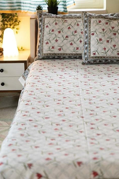 Lily Liberty Handblock Printed Cotton Bedsheet