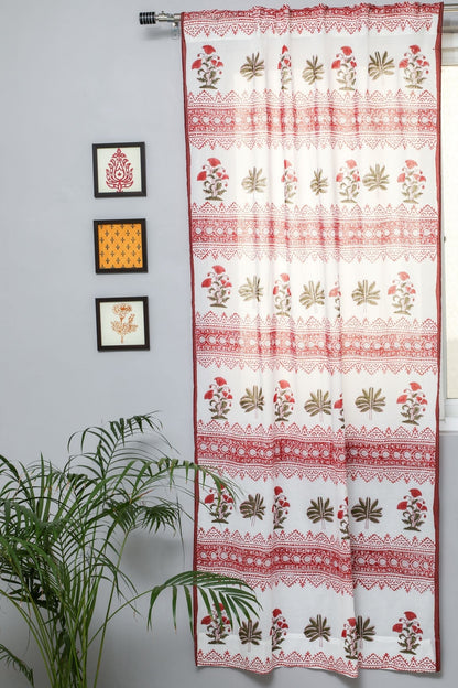 Made on Earth Handblock Printed Cotton Door Curtain