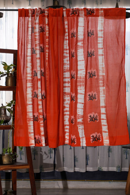 Madhuban Handblock Printed Cotton Window Curtain