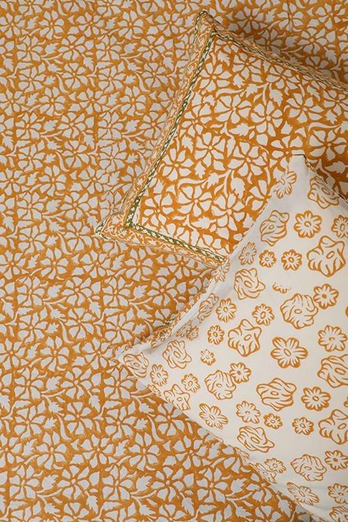 Peet Pushp Handblock Printed Cotton Bedsheet