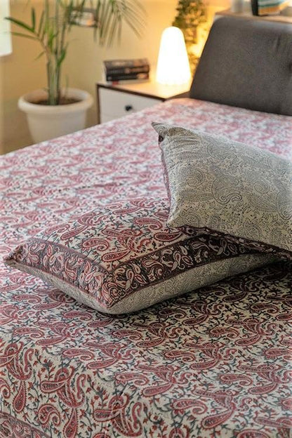 Pleasing Pasley Handblock Printed Cotton Bedsheet