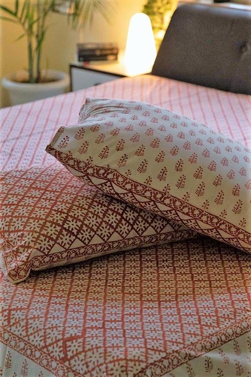 Suhana Agaman' Handblock Printed Cotton Bedsheet