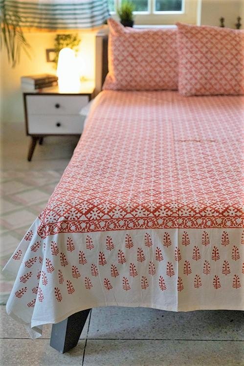 Suhana Agaman' Handblock Printed Cotton Bedsheet